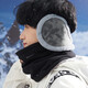 Bovonik earmuffs warm men and women earmuffs earbags autumn and winter solid color plush earmuffs back-worn thickened warm and cold-proof ear protection solid color velvet earmuffs black
