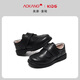 Aokang children's shoes boys leather shoes black soft bottom performance shoes spring and autumn new children's British style leather performance