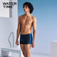 WATERTIME swim trunks for men's anti-embarrassment quick-drying professional swimming trunks three-piece set men's flat corner sports beach trousers swimsuit set three-piece set [swimming goggles can be matched with myopia] M