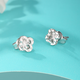 Yuan Shengfu's new PT950 fashionable four-leaf clover platinum earrings, genuine shiny versatile platinum earrings, 1.75g
