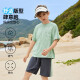 ASK JUNIOR儿童运动套装25夏季薄款男童短袖女童t恤短裤速干跑步 绿色【JE2MHS13918M】 150