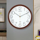 The story of time, light luxury modern wall clock, living room, home, fashionable bedroom clock, no punching, wall hanging, no punching, 6191A square brown white disk, 12 inches [diameter 30 cm]