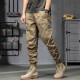 Pantalones de trabajo de longitud de pie de Gu Xiansen Pantalones de gran tamaño de gran tamaño y otoño Pantalones Harem Harem Harem Pantalones largos de hombres Khaki 679 [Estilo delgado] 38 [Peso 185-200 Jin [Jin equivale a 0.5 kg]]