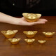 Jishantang Solid Brass Gosdated Sintot Dornmants Home Office Desktop Coremer New Home Открытие подарочных подарков 5 см Медной слиток (песчаное золотое стиль)