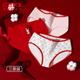 Hodohome children's shorts girls' festive good luck, zodiac year and new year's type A cotton ammonia briefs 3 pack 306 165