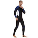 Miaopule Shark Bart Men's Thin Material One-piece Swimsuit Jellyfish Suit Wet Suit Men's Snorkeling Equipment Surf Suit 1330 Blue with Black and White L One Size
