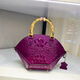 Kuqidaishu Patrón de cocodrilo bolso para mujeres de moda bolsas de bolsas de bambú de bambú