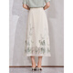 
Pink blue wardrobe 2024 summer new style new Chinese style bamboo photocopy horse face skirt women's tulle skirt 5A2Q690 Vanilla apricot L