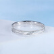 Happy Diamond PT950 platinum ring, fashionable and simple plain gold bracelet birthday gift, size 10, about 1.89g
