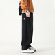 Dingfengbaoluo casual trousers pure cotton loose straight pants autumn wide-leg workwear pants men HM9901 black 2XL