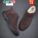 Katile Crocodile Fashion Marca de algodón para hombres Lana de cuero genuina de invierno más lana Cálido de cuero helado Capricon Capally Algodón de algodón de invierno Lujo de lujo NUEVO 9855 MARRÓN 41