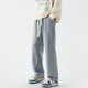 FOG SKY jeans men's summer trendy high street straight-leg pants men's American retro loose wide-leg casual pants SS-506 black gray 2XL (recommended 150-170Jin [Jin equals 0.5 kg])