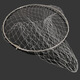 DiaoLongWang stainless steel net rod, fishing net head, folding fish net bag, fishing gear net, fishing net accessories, net head, black fine eye, 35cm