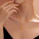 
Liufu Jewelry Light and Shadow Gold Foot Gold Gourd Tassels Crushed Ice AB Chain Gold Necklace Set Priced 022689NA 8.07 grams (including labor cost 1,049 yuan)