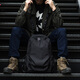 HK mochila para hombres bolsas de viaje para hombres bolsas de viaje para hombres bolsas portátiles de laptop estudiantes universitarios de secundaria mochila casual modelo cool negro