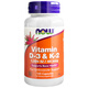 
NoW Vitamin D3+K2 Capsules 120 capsules Original imported from the United States D3K2 Vitamin vd3+ Vitamin vk2 1 bottle