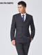 HAIPAIHAOYU Suit Set Men's Business Suit Double Breasted Black Plaid Gentleman's Suit 9922 Black Plaid M 170/92A