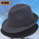 Middle-aged and elderly people's hats woolen British jazz hats spring autumn winter winter men's middle-aged hats men's hats black 59 cm