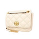 Tang Liboqi (Tory Burch) Willa Umhängetasche TB Damens Bag Mode Mody Damen Diamond Side Schulter Crossbody Geschenk für Freundin Urlaubs Geschenk Creme Weiß 87863-724 25*9*19cm