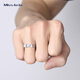 Miss JuJu pt950 platinum ring men's live ring platinum ring solid adjustable open ring women's closed ring 13# 4.8-5.0g