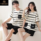 Modal 25 pure cotton couples pajamas summer wear summer couple summer one man and one woman short-sleeved cotton suit trendy LS9918 male XL female L