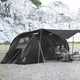 DOD Japanische exquisite Außencamping- und Picknick-Regenschutz Sonnenschutz Pergola Tunnel Zelt Four Seasons T3-688-TN Schwarz T3-688-BK