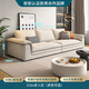 Dipu Cream Style Technology Sofá Sala de estar Sala de estar simple Apartamento pequeño extra grande Sit Deep Direct Cat Crack Sailboat 671 Sofá 3.0m LM Cat Crack + Uttp Honeycomb Algodón de sexo