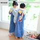 Miaopule Class A Autumn and Winter Thickened Children's Bathrobe Boys Ultraman Bath Towel Cloak Can Wear Winter Thickened Children's Nightgown Method Green-Eyed Monster Fruit Green Thickened Coral Velvet Size 18 Recommended 140-155cm