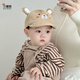 Benasi baby hat spring and autumn thin section male and female baby sun visor baseball peaked cap infant boy baby autumn winter autumn bear-khaki 5-15 months (42-47CM)