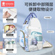 
Xin'an Dai Mommy Bag, double shoulder travel large capacity multi-functional mother and baby milk bag, waterproof and anti-fouling light and convenient bag, flagship blue sea phantom dolphin [upgraded large capacity]