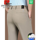 
Pierre cardin summer thin mulberry silk trousers for men middle-aged business casual loose formal wear high-quality casual pants 16761-Khaki 38 waist circumference