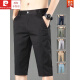 Pierre cardin summer new thin casual shorts men's slim straight men's 7-point trousers versatile breathable 7-point mid-pants 728 light gray + 728 black [two pairs] 32 [waist circumference 2 feet five]