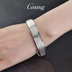 GsunG Platinum Men's Bracelet PT950 Heart Sutra Bracelet Platinum Women's Solid Bracelet Simple Glossy C-shaped Bracelet About 100g Customized Priced by the Gram