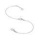 Mengjinyuan Platinum Bracelet I Will Have You for the Rest of My Life PT950 Pisces Love Platinum Bracelet for Women, Gift for Girlfriend, 18.5cm, Approximately 2.12g
