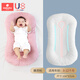Kissbaby Miracle bed-in-bed crib newborn anti-jump bionic baby sleeping safety artifact 0-12 months 3D bean velvet-lotus root powder