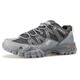 Humtto Outdoor-Wanderschuhe vier Jahreszeiten tragen resistente nicht rutschende Freizeitschuhe, die atmungsaktive Wanderschuhe leichte Wanderschuhe Asche/dunkelgraue Männer-755 (atmungsaktives großes Loch) 43