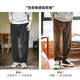 Madden Workwear Chenille Draped Smart Pants American Barn Style Straight Casual Pants Imitation Corduroy Legged Long Pants Men Black 2XL