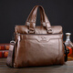 
Kangaroo Cube Brand Men's Bag Men's Soft Leather Cowhide Business Bag Horizontal Handbag Episode Cross-Band Fashion Briefcase Shoulder Bag Brown
