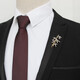 Xifei Men's Brooch Gentleman's Bamboo Corsage Pin Two-color Suit Overcoat Clothing Accessories Business Casual Accessories