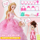 Yasni vestido de muñeca set de muñeca grande princesa muñeca juego de muñecas juguetes para niñas para niños de 3 a 6 cumpleaños regalo