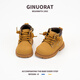Chino Rat [Official Authentic] Children's Martin Boots Boys Short Boots Baby Shoes Girls Boots Big Yellow Boots Camel 27 Inner Length 17cm Suitable for foot Length 16cm