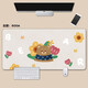 Drei-Farben-Katze (SFMCEMQ) Cartoon süßes kleines und frisches Mauspad super großes Mädchen Ins Windstischpolster verdickte Handgelenksspiele E-Sport Laptop Keyboard Pad 4839 Pfirsich 90 cm x 40 cm x 3 mm