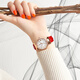 Manjaz Swiss Watch Small Dial Red Belt Quartz Mode Ausdruck, um Frau und Mutter 38 Frauentag Geschenk 6189U X3-RTR-P6 zu geben