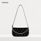 Pedro gem chain long wallet hand hold one shoulder armpit underarm women's bag PW4-66500012-1 Black S