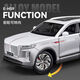 CHE ZHI 1 24 Hongqi E-HS9 simulation alloy car model children's boy toy car model 1 24 Hongqi E-HS9-off-white