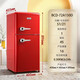 Chigo Retro Refrigerator Small Large Capacity Home Rental Refrigerator Cosmetic Internet Celebrity Refrigerator Freezer First-Class Energy Efficiency Small Refrigerator Energy Saving 72L Red Retro Model