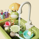 Hengzhongyi Children's Dishwasher Desk Toys Vegetable Basin Faucet Circulation Electric Household Kitchen Girls 2-3 Years Old 50-piece Little Yellow Duck Charging Version