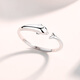 Misu platinum ring for women, PT950 platinum dolphin tail ring, live and adjustable, birthday gift for girlfriend, large size 2.2-2.4g + free engraving