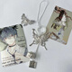 Kein Tabus Silber Butterfly Mobiltelefonkette Anhänger Anhänger Tianguan Blessing School Tasche Pendell Schüler Accessoires Acter Style Hanging Ornament Palace Bell Quasten Keychain