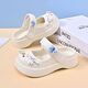 G.DUCKKIDS little yellow duck children's hole shoes for girls 2025 summer new style princess little girl sandals parent-child adult anti-slip white 24 size 25 (170mm)